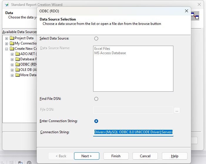 Crystal Reports MySQL 2